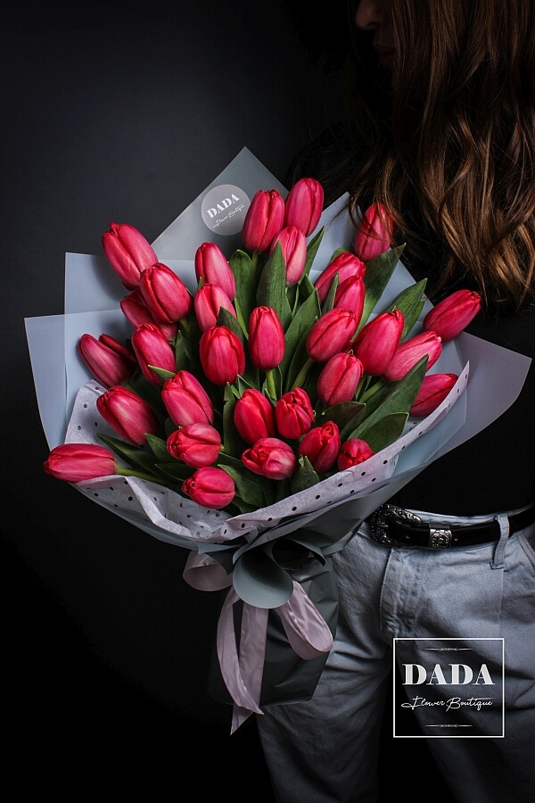 Buchet Flori cu 40 lalele florarie online barlad