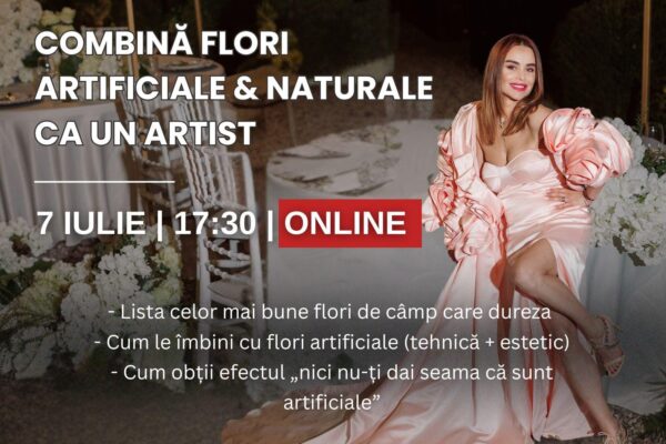 🌾 Curs online: Combină flori artificiale și naturale ca un artist