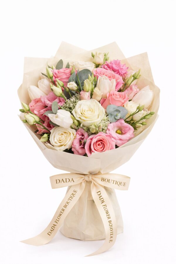 buchet flori pastel