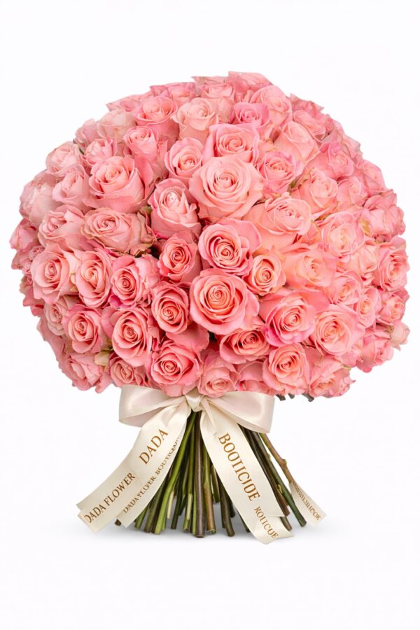 buchet 101 trandafiri roz